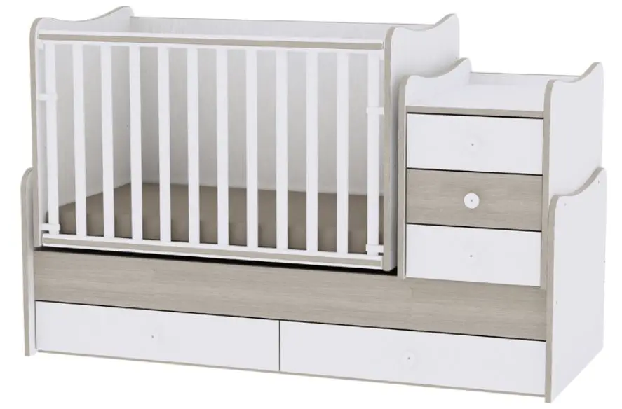 Кроватка-трансформер Bertoni (Lorelli) Maxi Plus New (White/Amber)