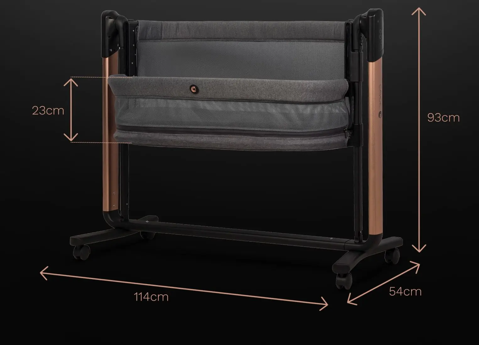 Кроватка-люлька 4в1 Cavoe COQ (Meteorite)