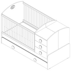 Кроватка Cilek Baby Cotton 20.24.1015.00 White (80x180) Thumb