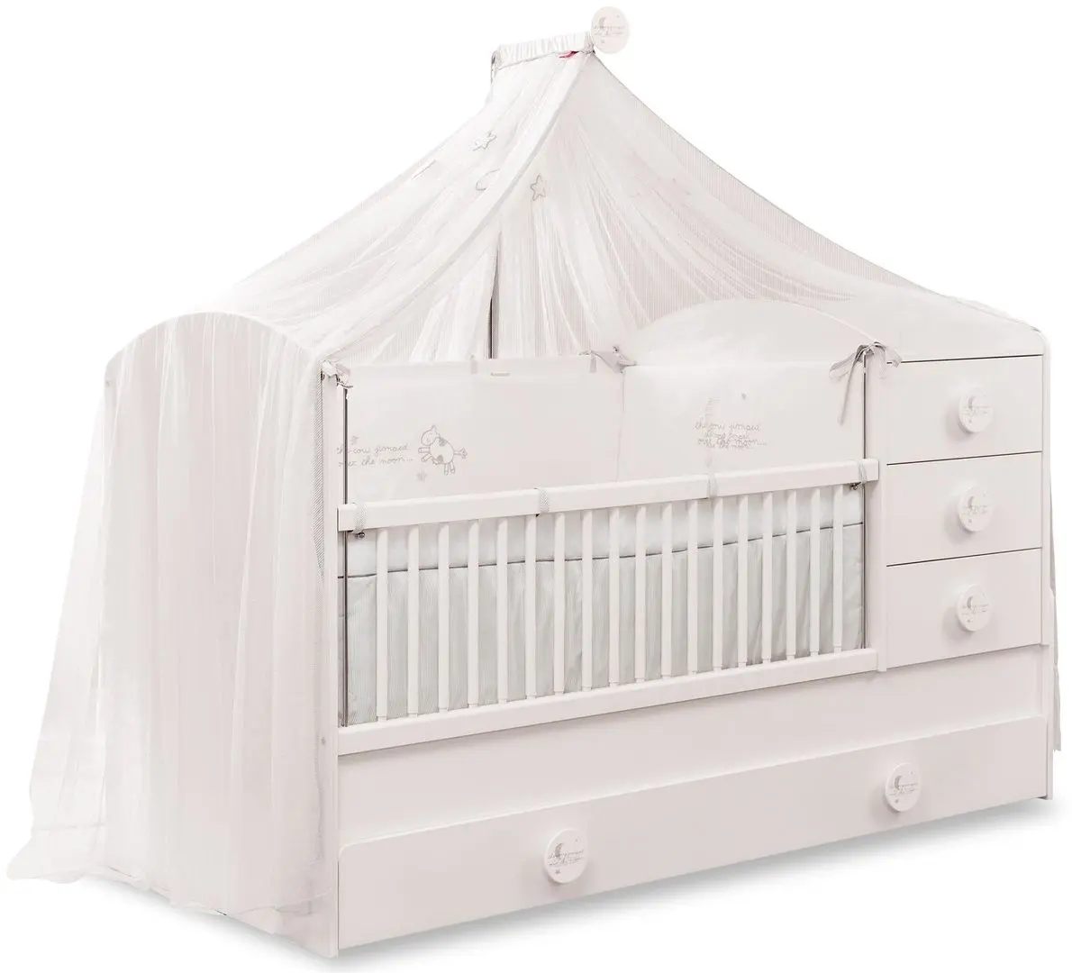 Кроватка Cilek Baby Cotton 20.24.1015.00 White (80x180)