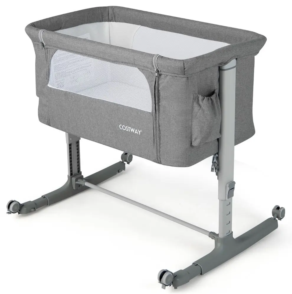 Кроватка 3в1 Costway BC10112HS (Light Grey)