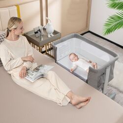 Кроватка 3в1 Costway BC10112HS (Light Grey) Thumb