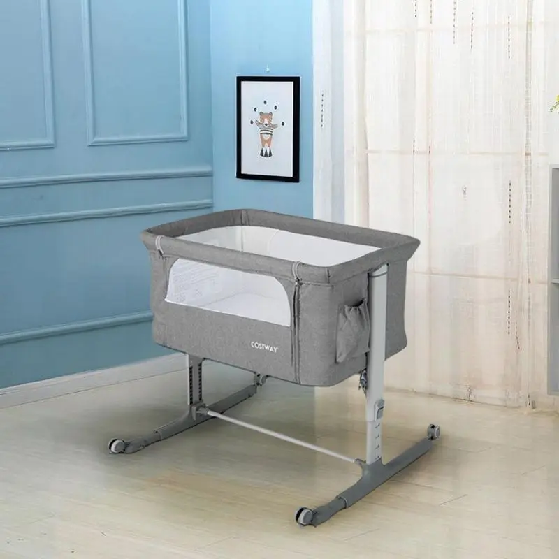 Кроватка 3в1 Costway BC10112HS (Light Grey)