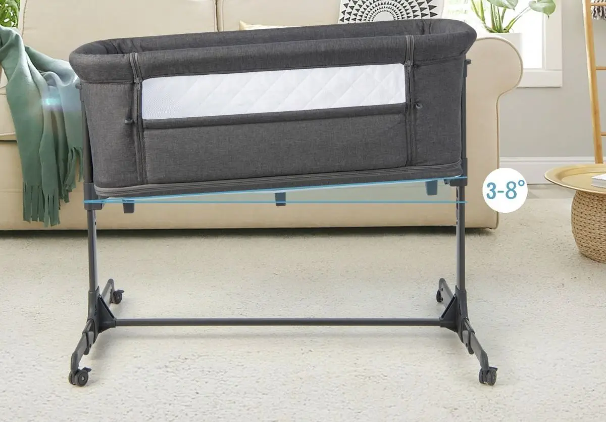 Кроватка-люлька 3в1 Costway BC10121EA (Grey) - 4