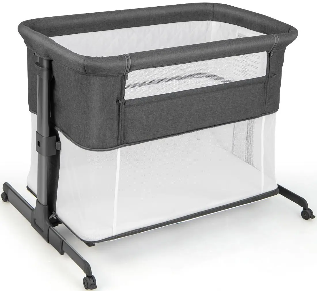 Кроватка-люлька 3в1 Costway BC10121EA (Grey)