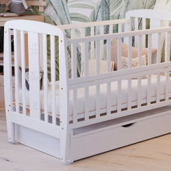 Кроватка Дубок Друзья + колеса (White) Thumb