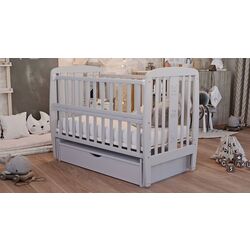 Кроватка Дубок Друзья + маятник (Grey) Thumb