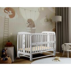 Кроватка Дубок Друзья + маятник (Grey)