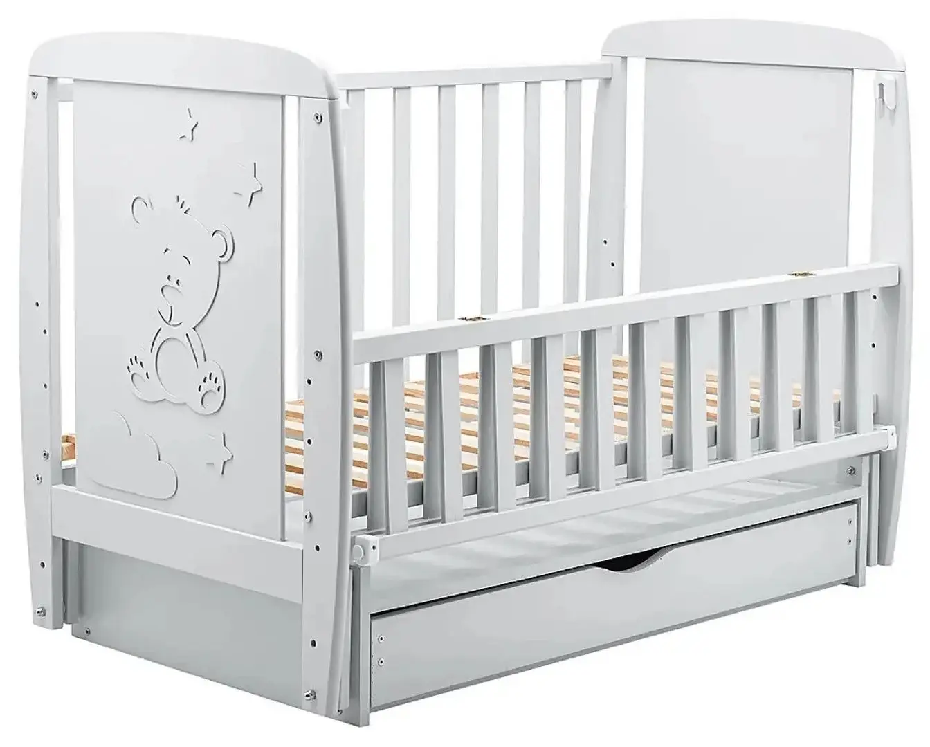 Кроватка Дубок Умка ящик/маятник (Grey)