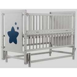 Кроватка Дубок Звездочка + маятник (Grey) Thumb