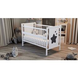 Кроватка Дубок Звездочка + маятник (White)