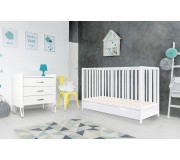 Кроватка Happy Babies Laura с ящиком (White)