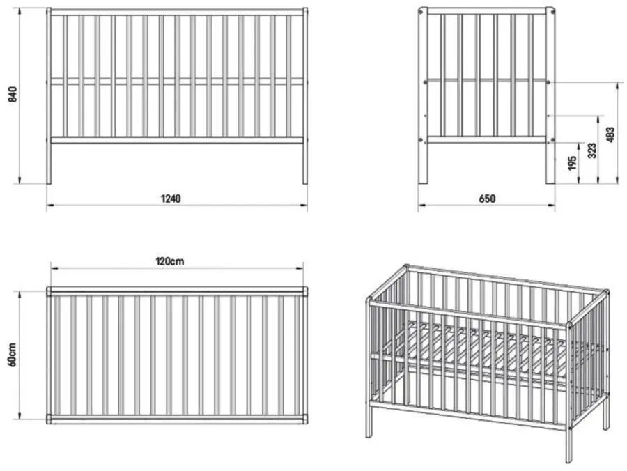 Patuc Happy Babies Laura cu sertar (White)