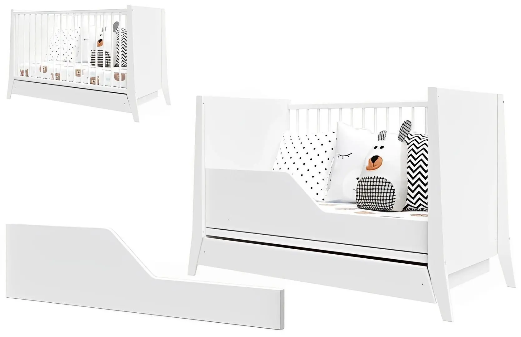 Patuc Happy Babies Lilia cu sertar (White)