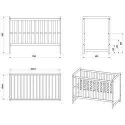 Patuc Happy Babies Lilia cu sertar (White) Thumb