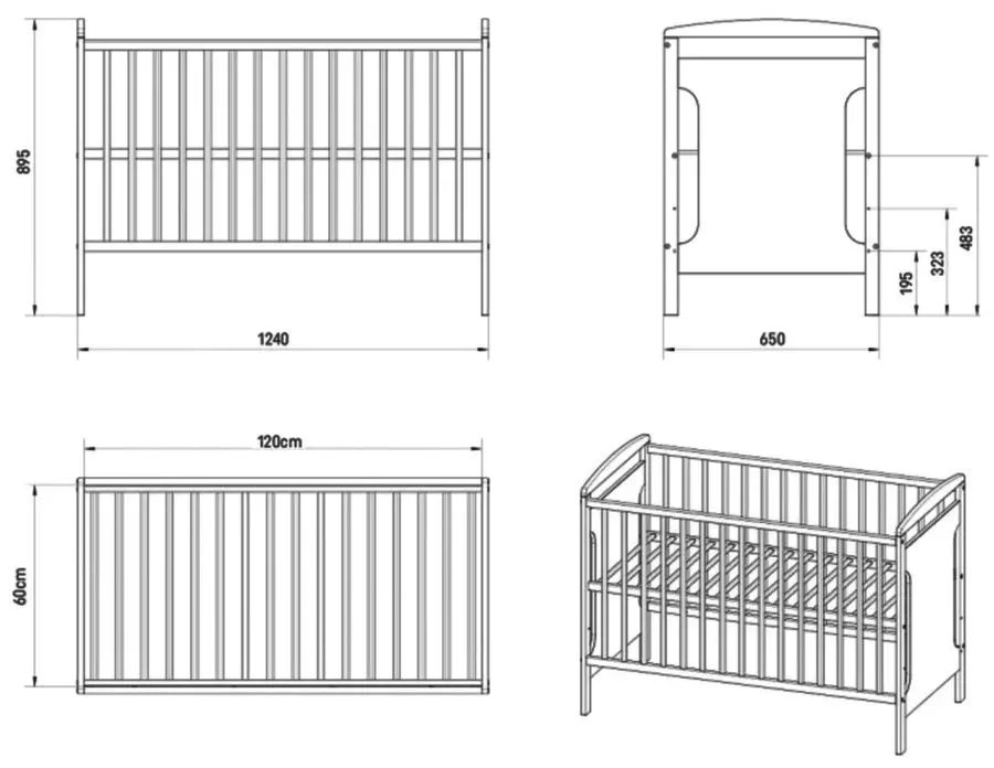 Patuc Happy Babies Mia cu sertar (White)