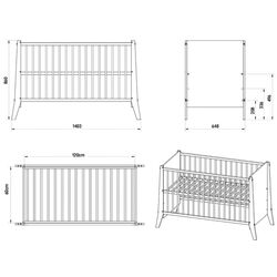 Patuc Happy Babies Roza cu sertar (White) Thumb