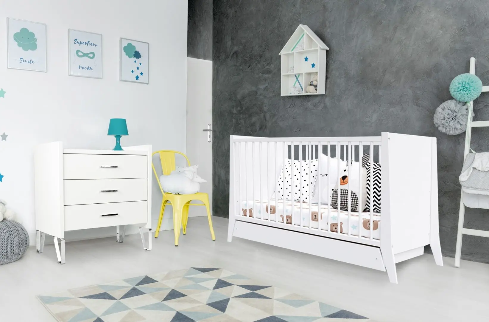 Patuc Happy Babies Roza cu sertar (White)