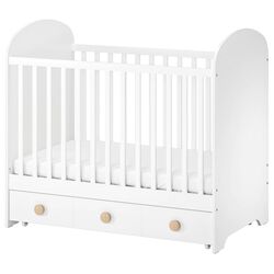 Кроватка Ikea Gonatt с ящиком 60x120 (Белый)