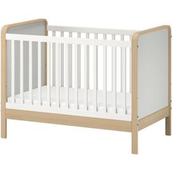 Pătuc + comodă de înfășat Ikea Alskvard 60x120 (Mesteacan/Alb) Thumb