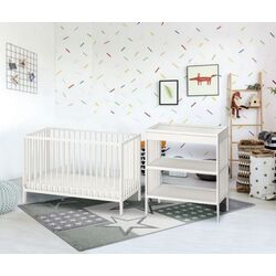 Кроватка + пеленальный столик Ikea Gulliver 60x120 (Белый)