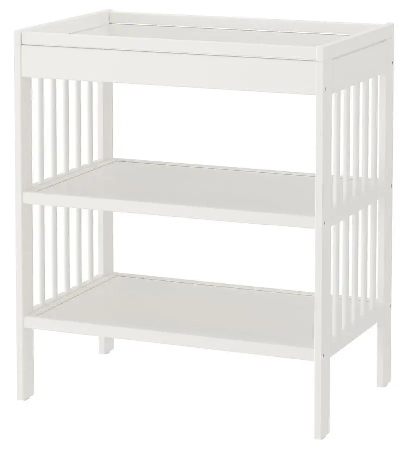 Patuc + masa de infasat Ikea Gulliver 60x120 (Alb)