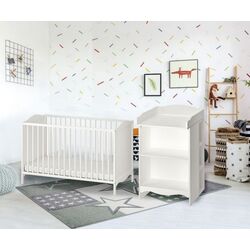Кроватка + пеленальный столик Ikea Smagora 60x120 (Белый)