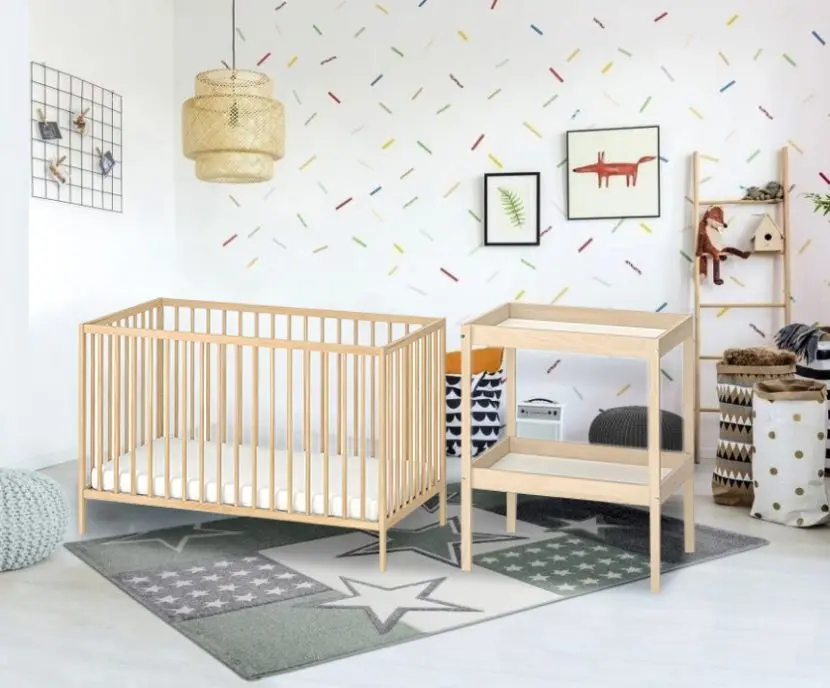 Patuc + masa de infasat Ikea Sniglar 60x120 (Fag)