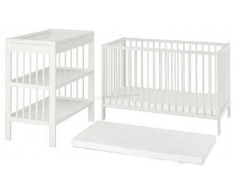 Set mobila copii Ikea Gulliver (Alb)