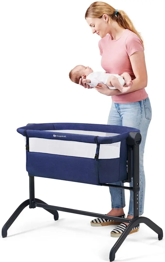 Кроватка 2в1 KinderKraft Bea (Blue Navy) - 4
