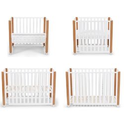 Кроватка Kinderkraft Koya + матрас 6см (White) Thumb