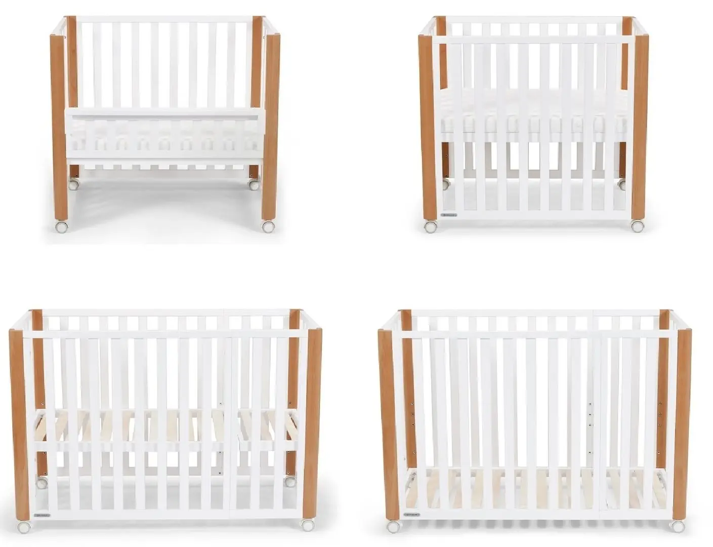 Кроватка Kinderkraft Koya + матрас 6см (White) - 5
