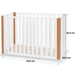 Кроватка Kinderkraft Koya + матрас 6см (White) Thumb