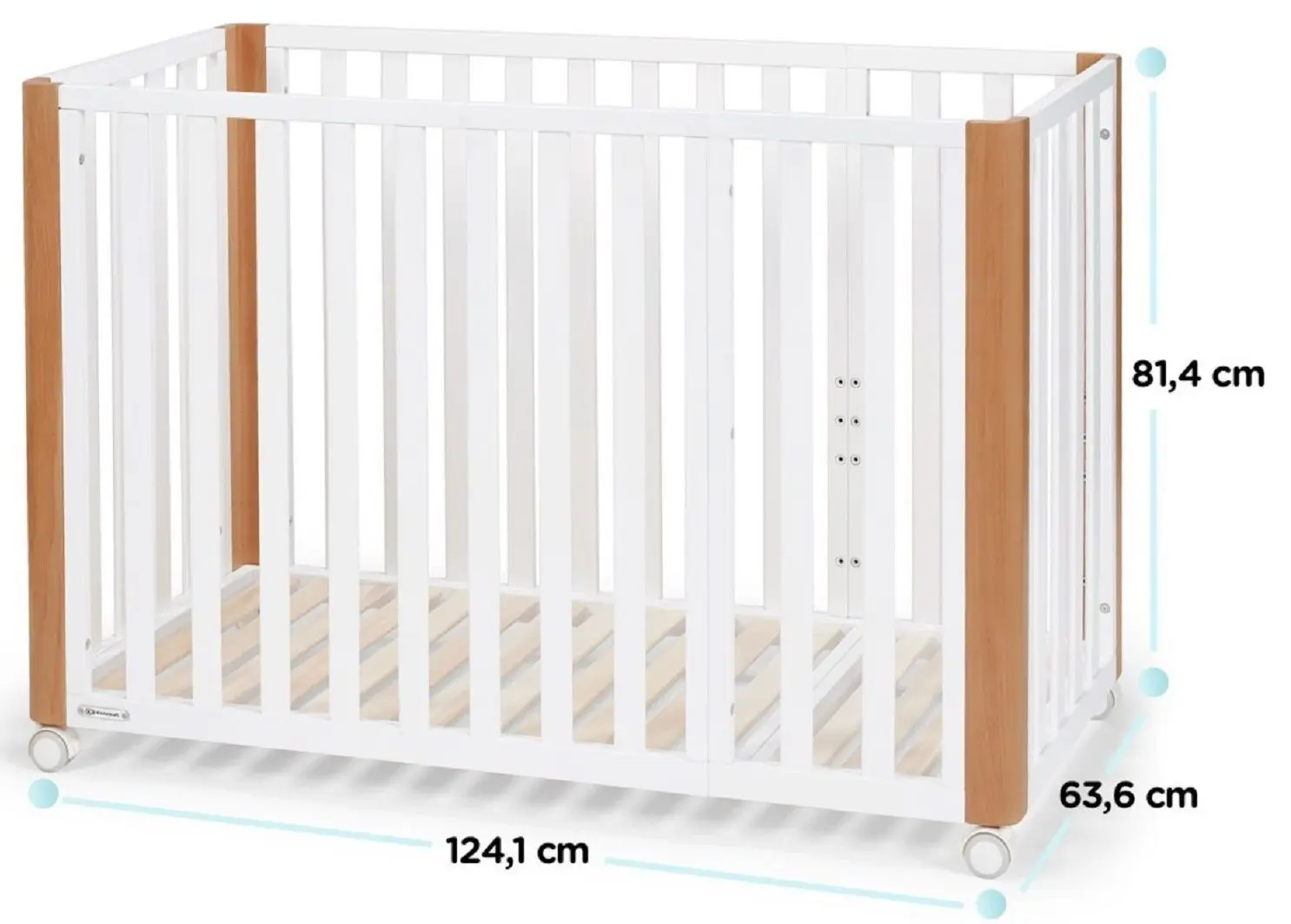 Кроватка Kinderkraft Koya + матрас 6см (White) - 3