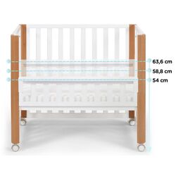 Кроватка Kinderkraft Koya + матрас 6см (White) Thumb
