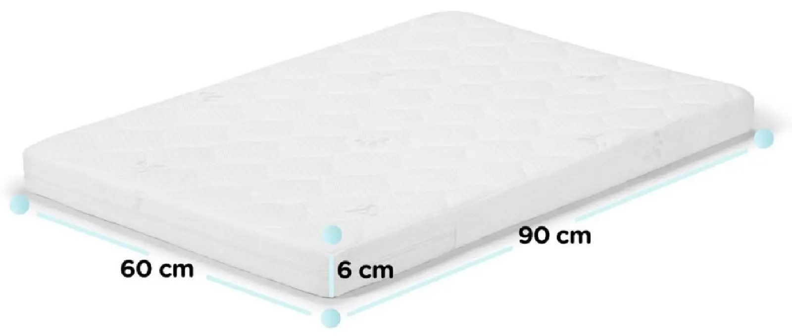 Кроватка Kinderkraft Koya + матрас 6см (White) - 10