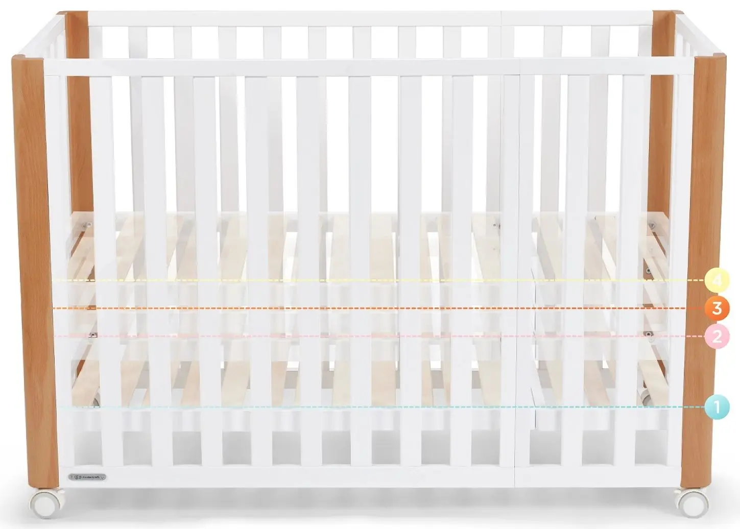 Кроватка Kinderkraft Koya + матрас 6см (White) - 8