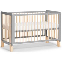 Кроватка Kinderkraft Lunky + матрас 9см (Grey)