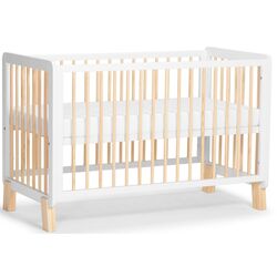 Кроватка Kinderkraft Lunky + матрас 9см (White)
