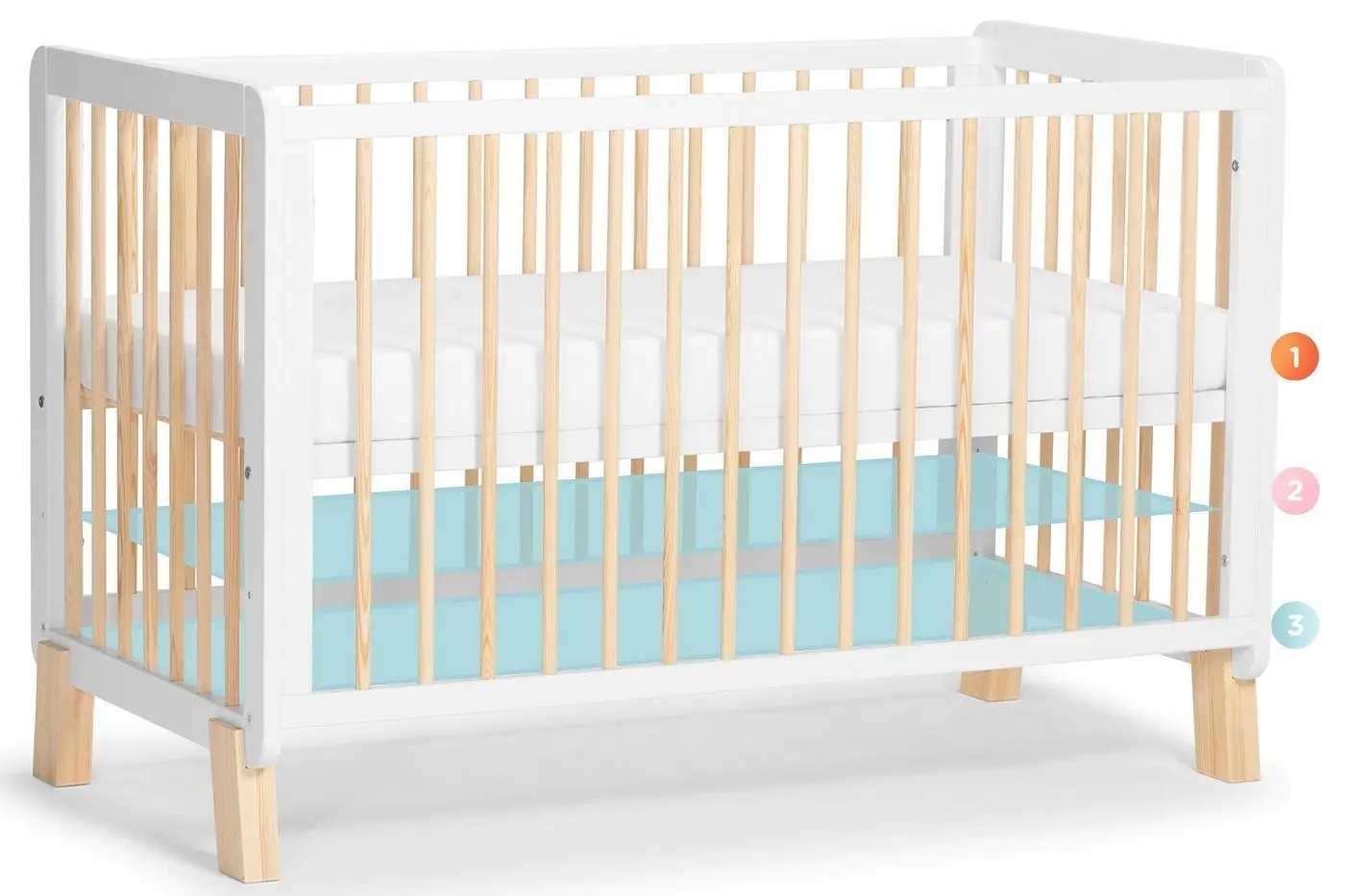 Patuc Kinderkraft Lunky + saltea 9cm (White) - 5