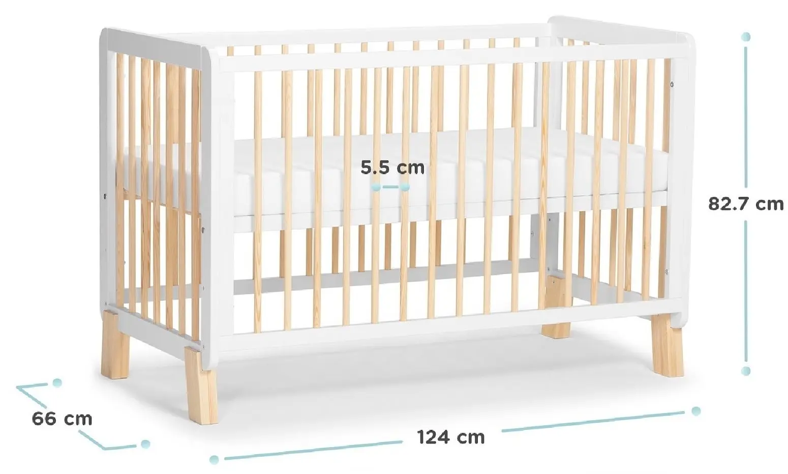 Кроватка Kinderkraft Lunky (White) - 6