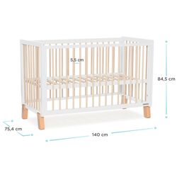 Кроватка Kinderkraft Lunky XL (White) Thumb