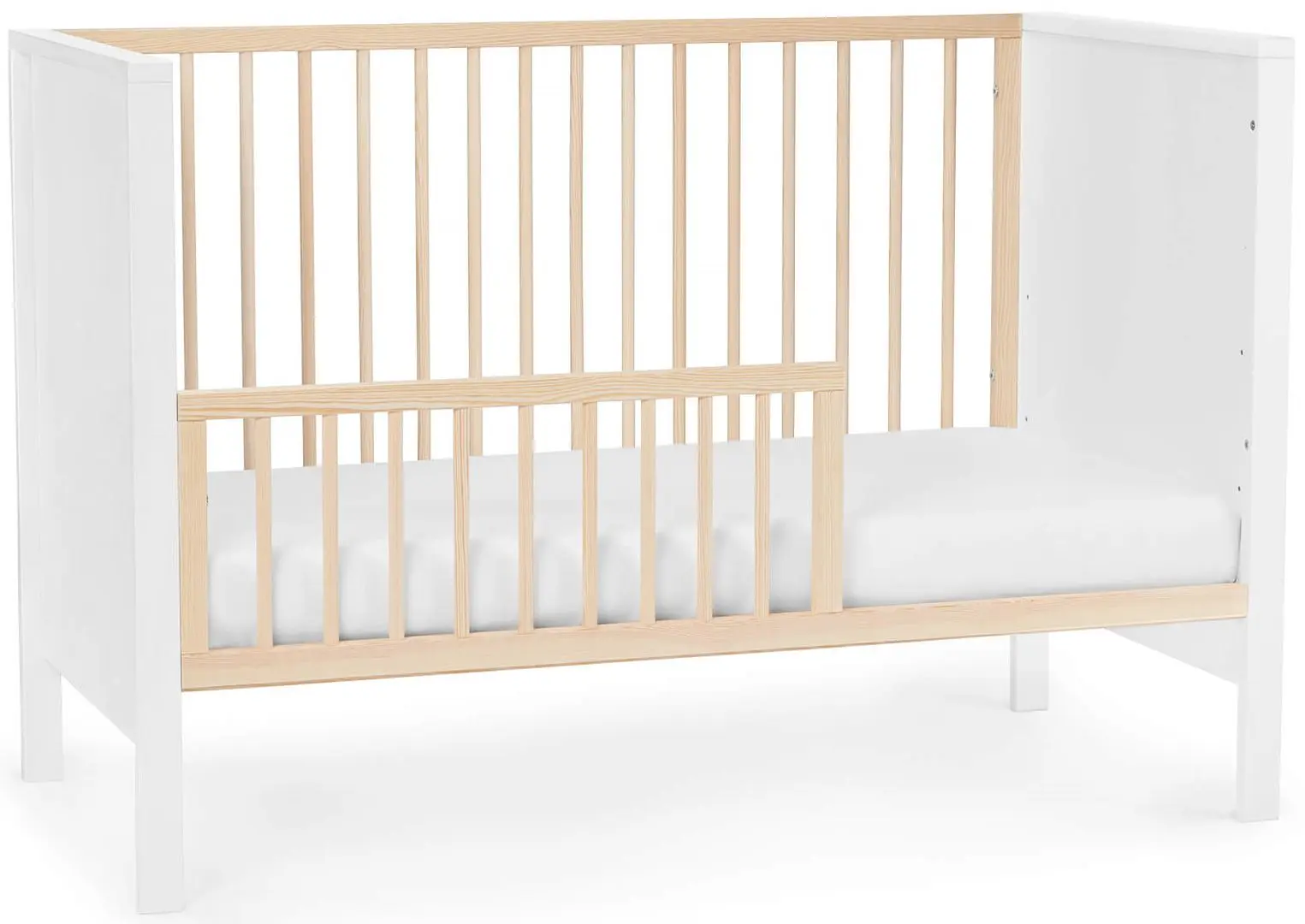 Кроватка Kinderkraft Mia + матрас (White) - 6