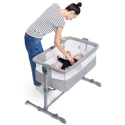 Кроватка KinderKraft Neste Air (Grey Melange) Thumb