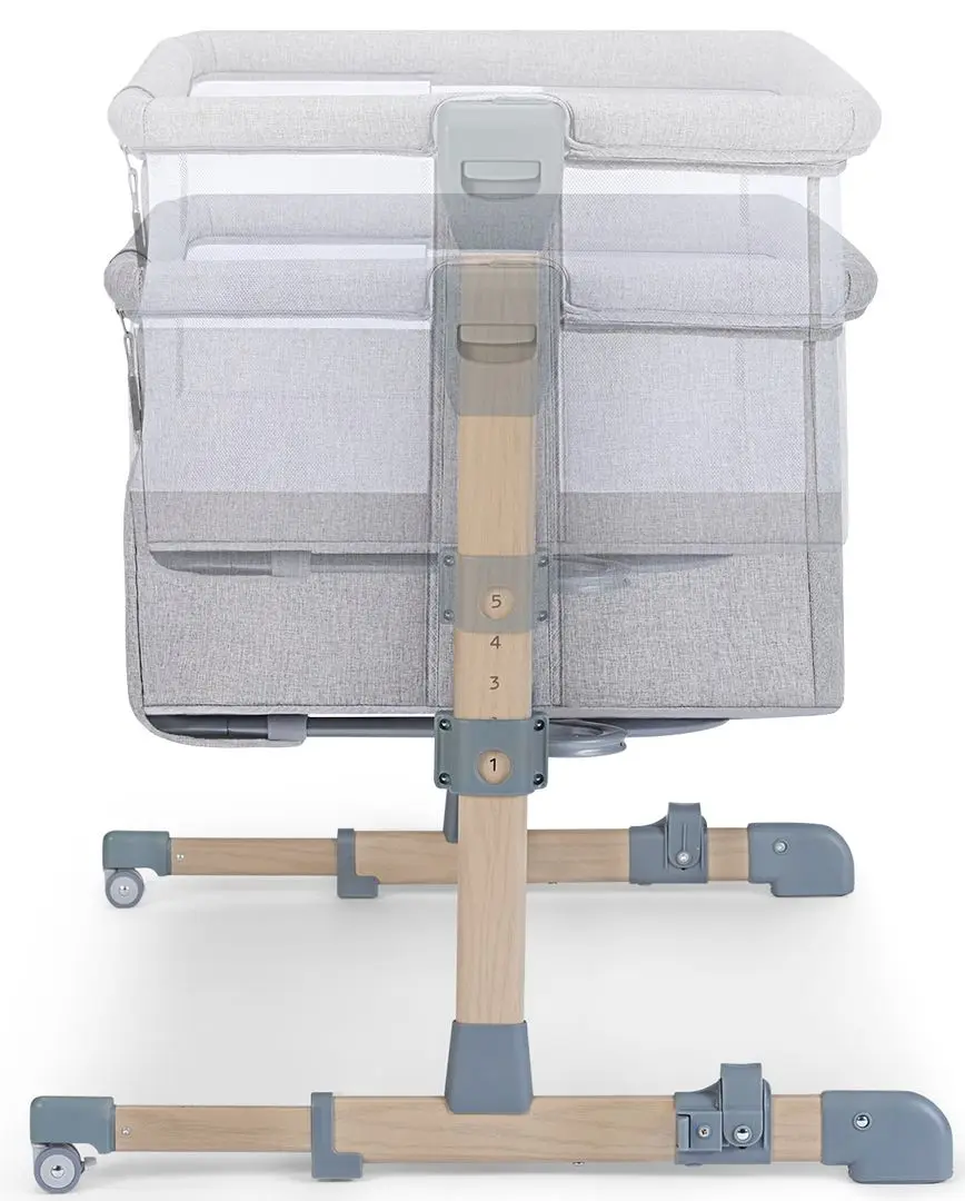 Кроватка KinderKraft Neste Air (Wood/Grey Melange) - 3