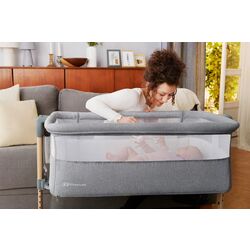 Кроватка KinderKraft Neste Air (Wood/Grey Melange) Thumb