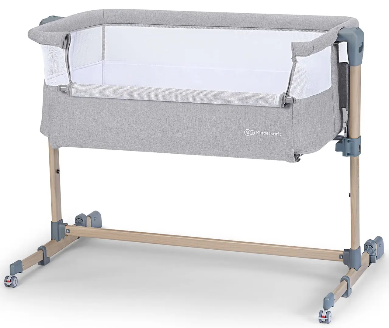 Кроватка KinderKraft Neste Air (Wood/Grey Melange)