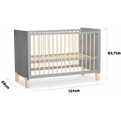 Кроватка Kinderkraft Nico (Grey) Thumb