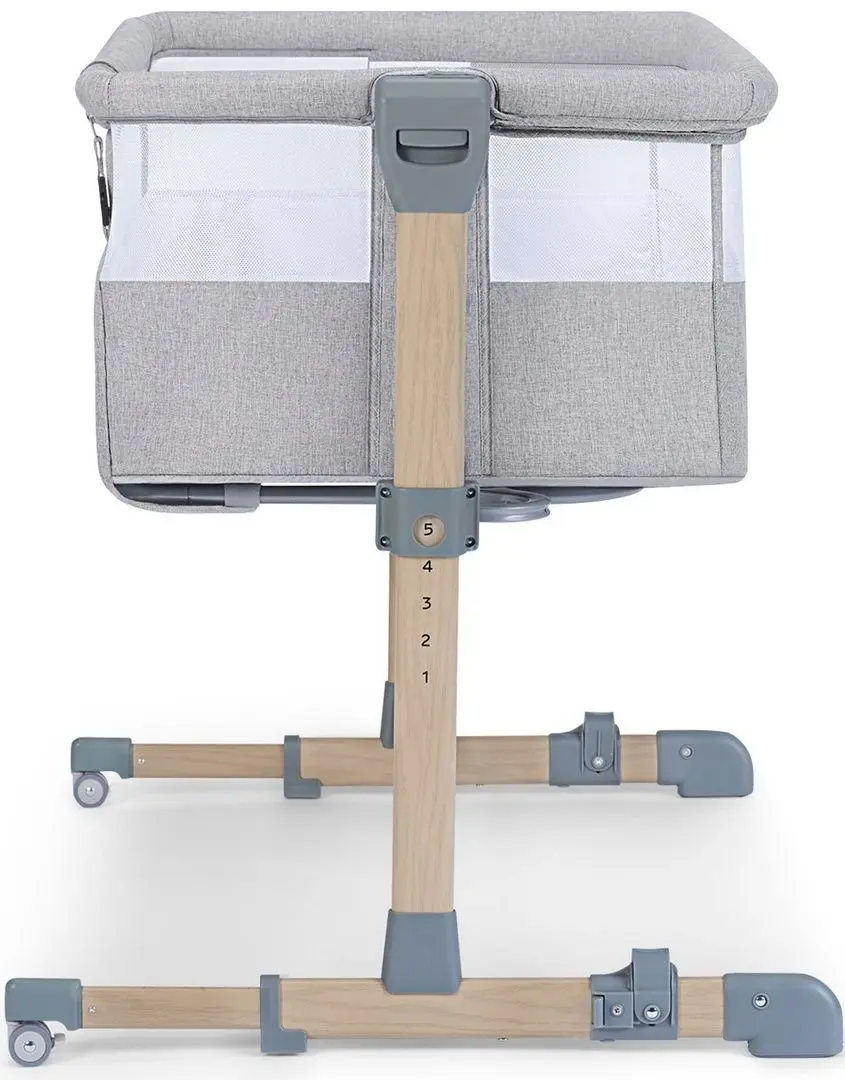 Кроватка-люлька 2в1 KinderKraft Neste Air KKLNEAIRGRY00W (Grey/Wood) - 3