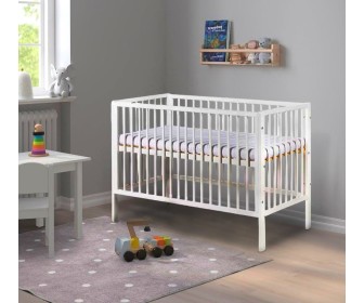 Кроватка Klups Frank + матрас Mykids Confort II 10см (White)